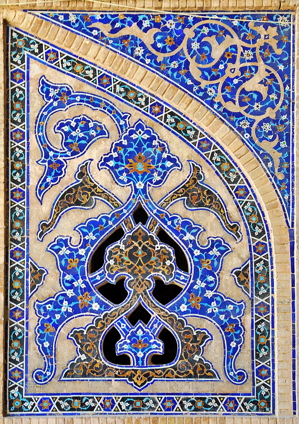 Tile mosaic panel, Jameh Mosque of Isfahan