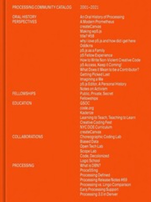 Processing Community Catalog: publisher’s book image