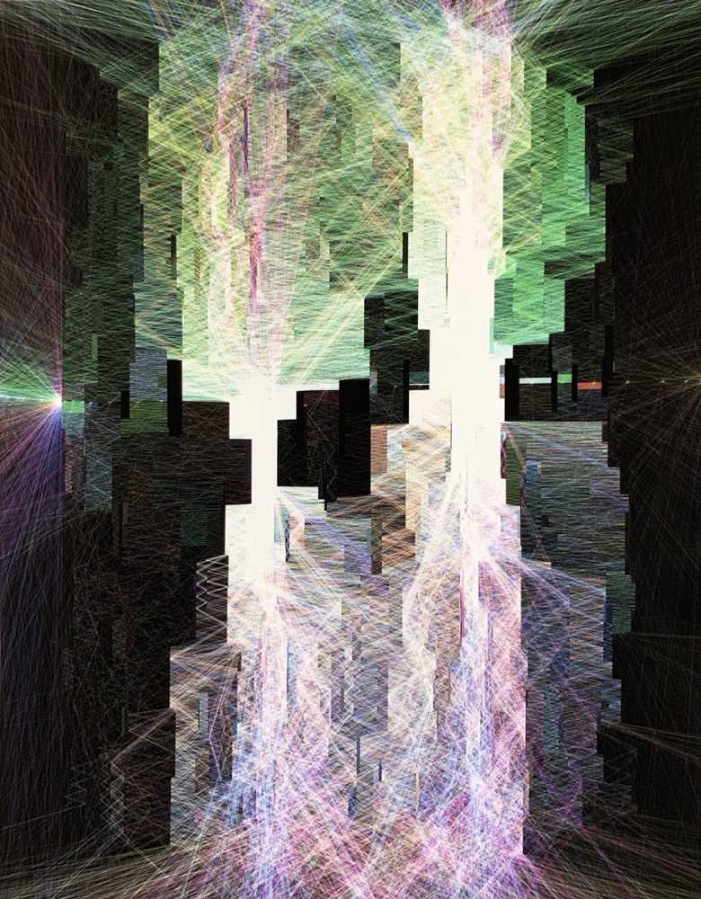 Reflect Straight #1 (from the Daily Sketches Series) by Zach Lieberman, Spalter collection